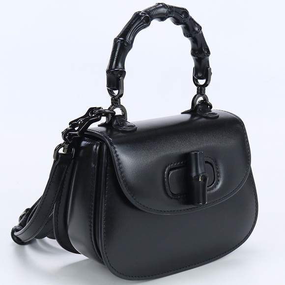 Saashi Mini Glossy Top-Handle Bag
